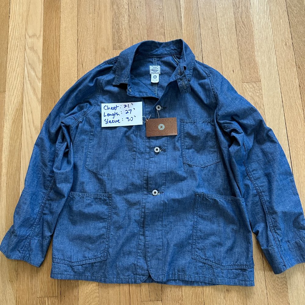 Rare Post O'Alls made in Japan chambray chore coat.